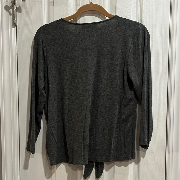 Michael Kors Women's Gray Button-Down Top - Picture 4 of 4